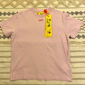 Off white kids pink t-shirt. Brand new, never worn. Have original receipt- Saks